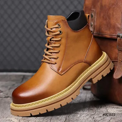 British Style Retro High Top Leather Martin Boots